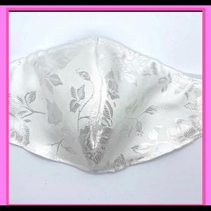 Special Occasion white satin Face Mask